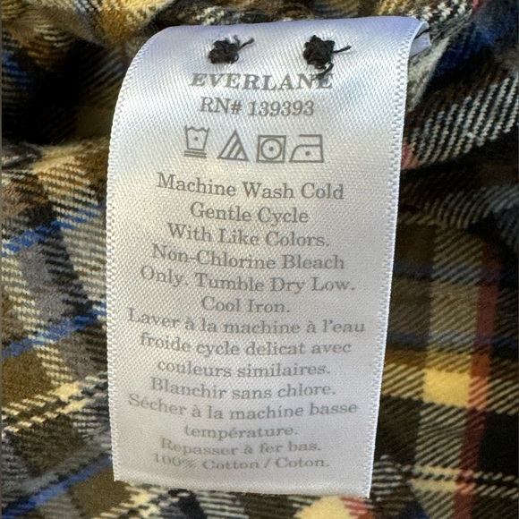 Everlane Boxy Plaid Flannel Shirt Brown Women's Size XS Button Up oversized - Picture 10 of 10